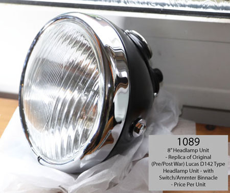8" Pre War Headlamp